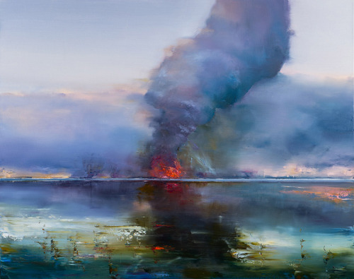Geoff Dyer aka Geoffrey Dyer (Tasmanian, b. 1947, Hobart, Tasmania) - Lake Repulse 2   Paintings: Oi