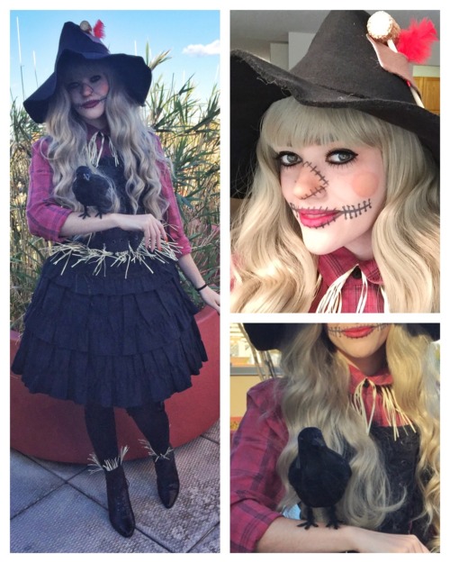 Everyone wants to be witches this year, so I was a scarecrow. The Chicago comm had a Trick-or-Treat 