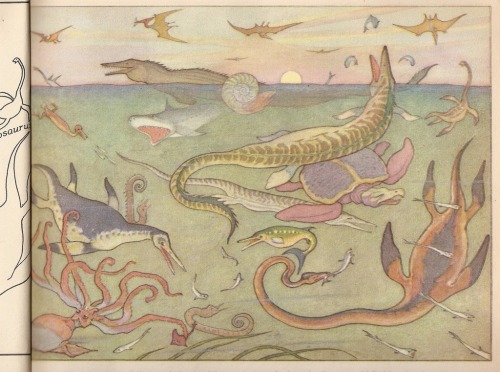 killdeercheer:The fanciful and whimsical Paleoart of E. Boyd Smith (possibly my favorite old paleoar