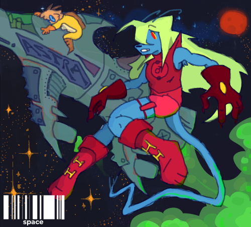 Did A Album Cover Re Draw Of "space" From EX-LYD But With My Ocs