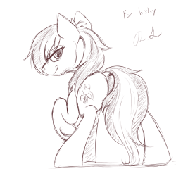 Was dared in a game of Truth or Dare to draw a butt.  So I give you guys a butt.  :D  A Roseluck butt, to be precise.