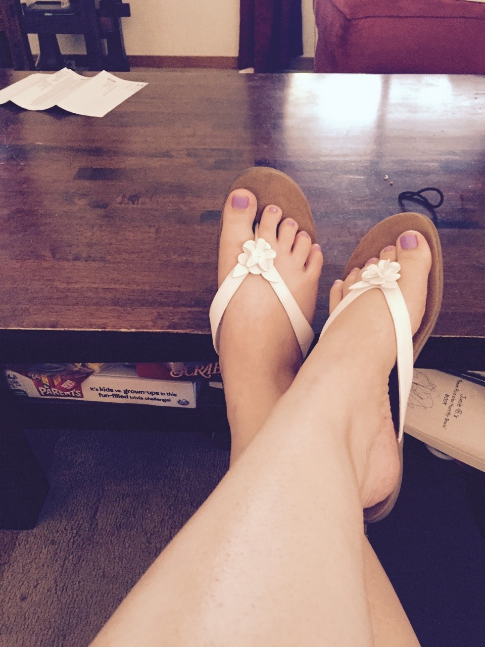 sierra-marie94:  My feet ðŸ’œ just got a pedi :)  Can i get those feet on my