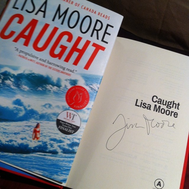 Today’s find: first-ed, third imprint, signed Lisa Moore “Caught”