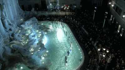 black-sensations:Fendi Fall Couture 2016 at Fontana di Trevi, Rome