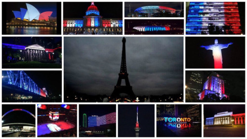 When the city of love goes darkthe rest of the world supports with its heart