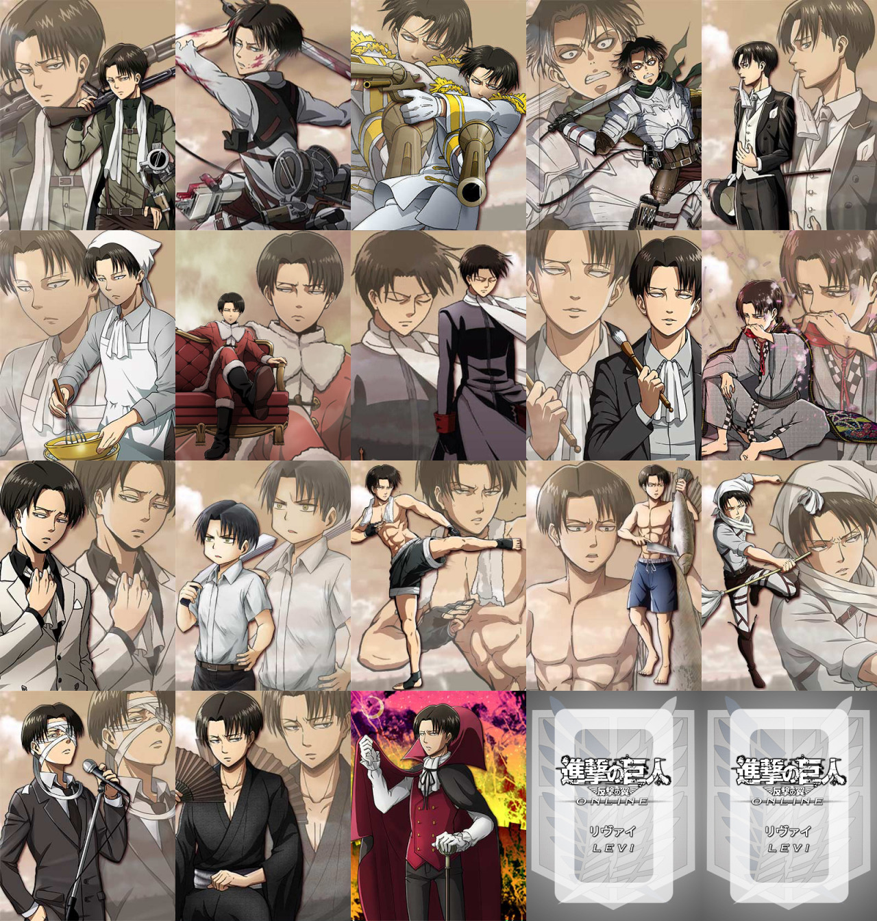 Hangeki no Tsubasa - Levi Ackerman - Full Sizes Here, Here, &amp; Here  (Updated