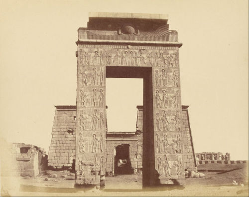 Portal of the Temple of Khonsu (Bab el Amara Gate), Karnak, 1859 Théodule Devéria (Fre