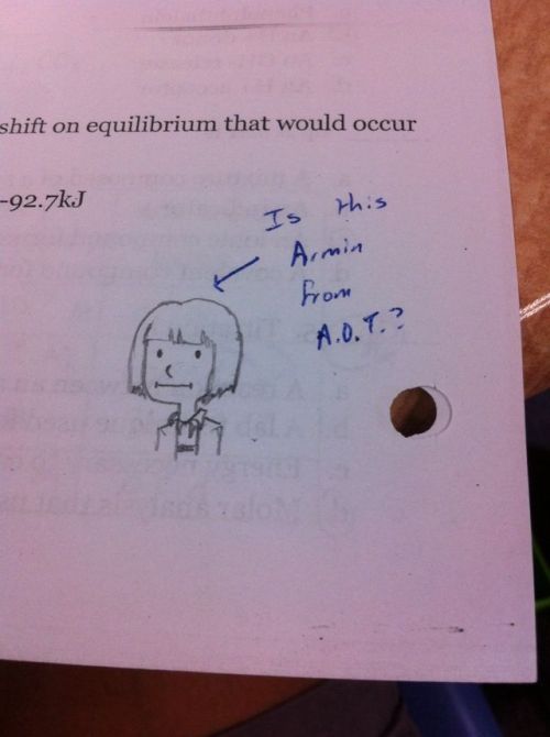 strawberro: strawberro: owlsegg: the-ackerman-queen: strawberro: LOOK WHAT MY CHEM TEACHER PUT ON MY