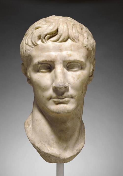 quo-usque-tandem:Portrait head of Augustus - Roman, 1st century