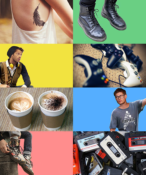 holyfrackles:  deancas college au  cas is a bit of a hipster who appreciates a good latte and floral dr. martens. dean is a bit as a geek who has watched the star wars original trilogy about a hundred times and won’t listen to anything other than classic