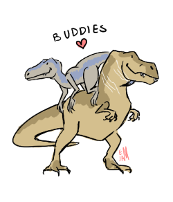 embarrassedjam:  Dino buddies~ the best friendship