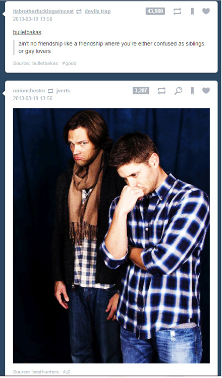 brokeback-winchesters:so this just happened on my dash and im cryingYEEES