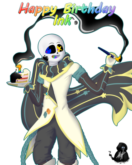 Ink!Sans FANARTTTT!!! (HIS BIRTHDAY IS COMING!!) by irodimmatcha on  DeviantArt