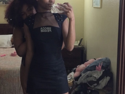 softtitlita:  I’m selling this Mecca Femme mini black dress that has lace corset shoulder deta