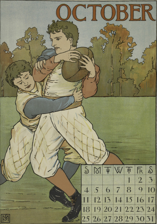 October (1896)Artist: F. Schuyler Mathews (American; 1854–1938)ChromolithographPage from a calendar 