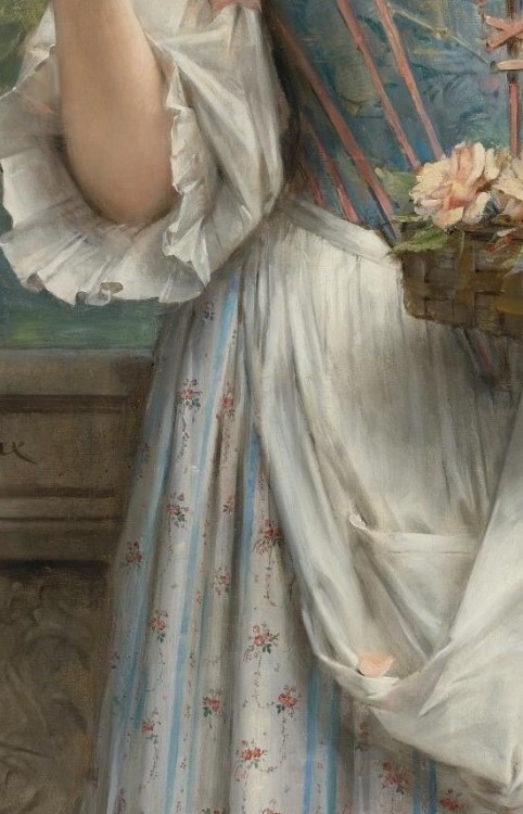 andantegrazioso: La Vendeuse de Fleurs {details} | Léon Comerre