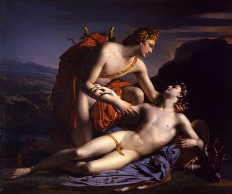 robertocustodioart:Apollo and Ciparissus / Claude Marie Paul Dubufe / 1821