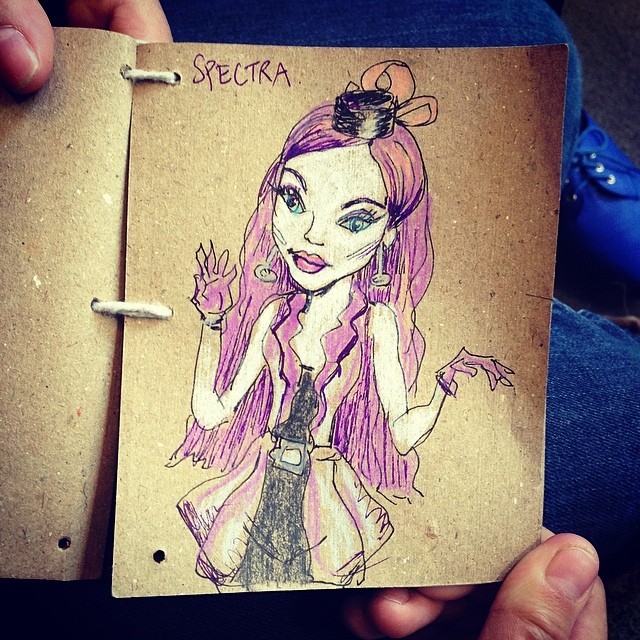 cigarlovespipe:
“A portrait of Spectra Vondergeist from #monsterhigh #dolly #spectra for Nadia ❤️
”