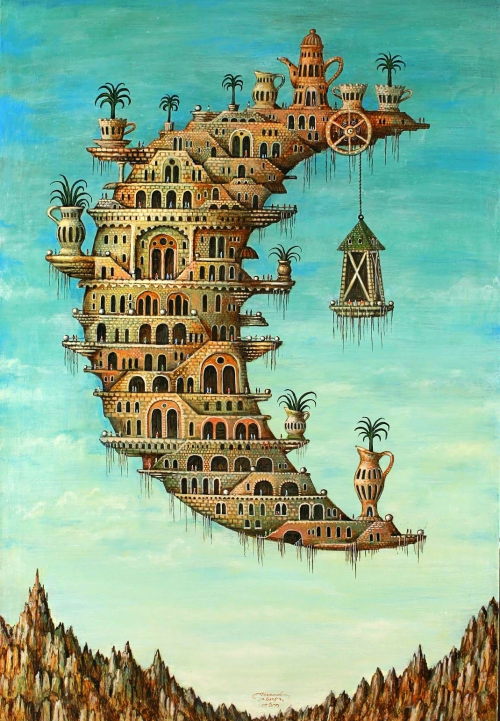 babelziggurat: Babel Moon. Sergey Tyukanov (b.1955, Poronaisk, Russia). Thanx sisterreisaid on Tumbl