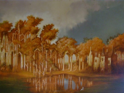 La forêt pétrifiée.The Petrified Forest.Art by Lionel le Falher.(1957-2008).