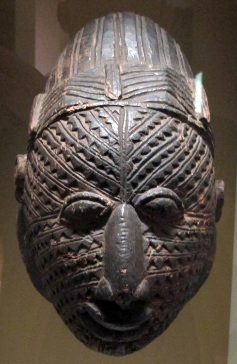 Egungun mask of the Yoruba people, Nigeria.  Artist unknown; 20th century.  Now in the Mus