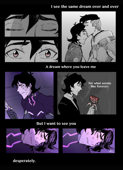 ame-gafuru:[Day 01: Dreamer]In which keith tries to cope with losing shiro again and again (read rig