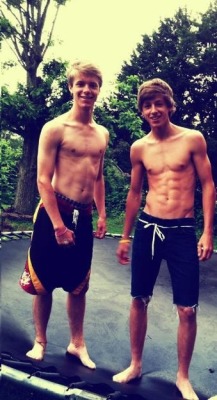 youngguys4you:  Very tight bodies on a trampoline
