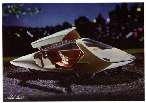 Strother MacMinn, designs for the Du Pont Car of Tomorrow series, 1950s. 1 Passenger car model, 2 Sp