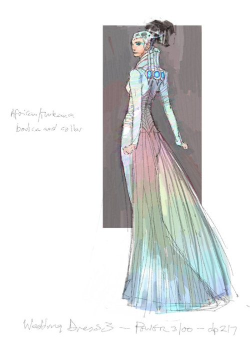 alwaysstarwars:Gorgeous Padme Amidala concept art for Attack of the Clones by Dermot PowerI don’t th