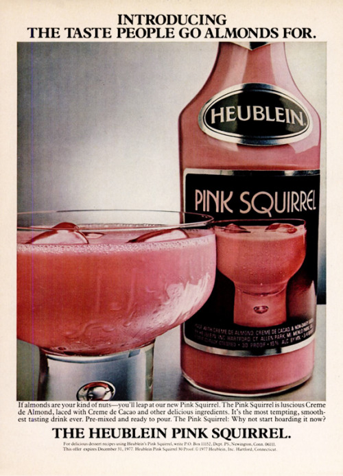 Heublein Pink Squirrel, 1977