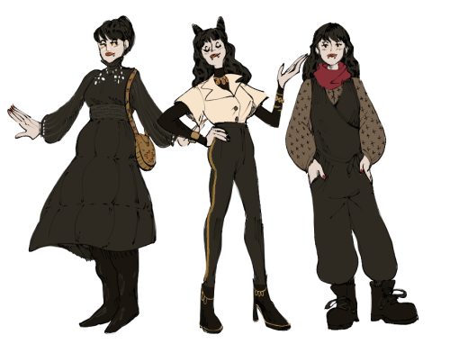 dziwaczka:thinking of modern-ish outfits for nadja