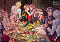 kkas-art:  @saeyoungweek 1st Day:   Family // Childhood  RFA 2.0 family dinner with lots of laughter and bickering~  