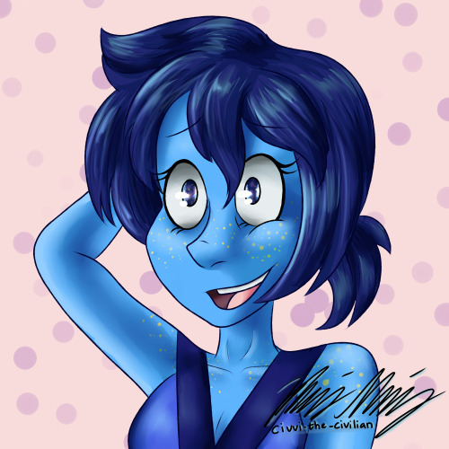 Kind of an screencap redraw of Nice Lapis’ expression because I thought it was cute.