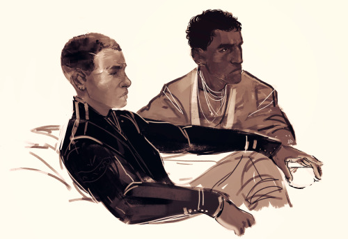 jasminejbatista: Breq and Seivarden. Just finished reading Ancillary Justice, and it blew my mind to