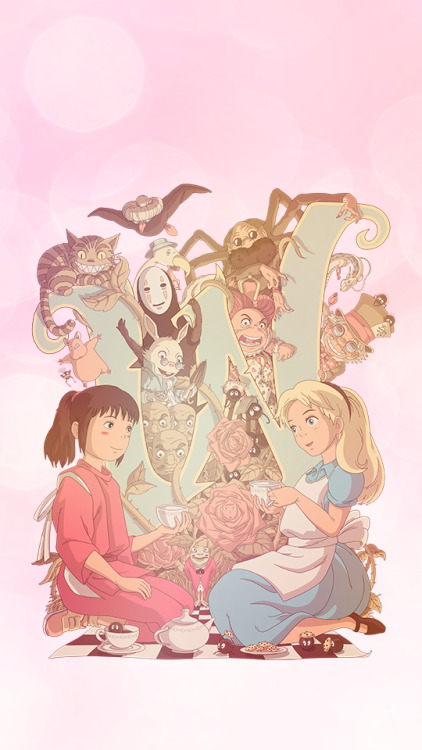 Studio Ghibli “Crossover” Phone Backgrounds from TeePublicClick on background for source