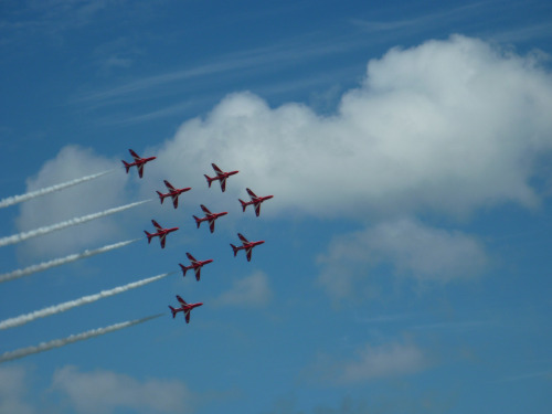 The Red Arrows were spectacular at the Swansea Air Show this afternoon