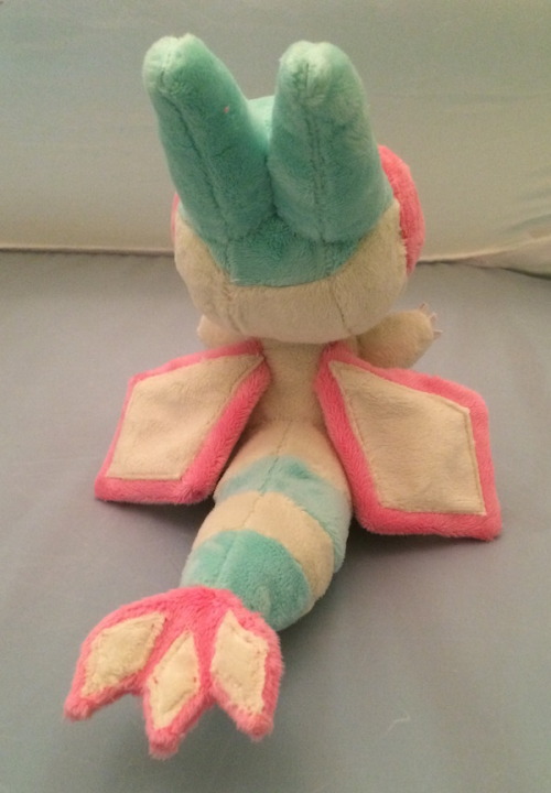 shuuflyplush: Pastel Flygon “DX Pokedoll” Plush 8″ tall, minky, embroidered f