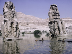 museum-of-artifacts:    Colossi of Memnon,