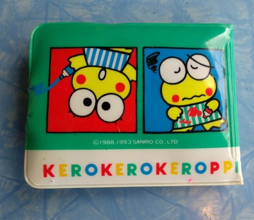 rainbowpollypocket: 1993 Sanrio Keroppi Vinyl Wallet