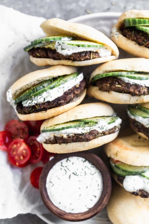 foodffs: Mini Lamb Burgers with Dill Greek YogurtFollow for recipesIs this how you roll?