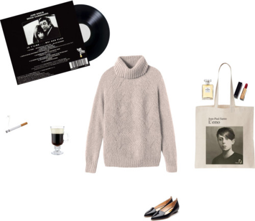 Paris essentials by les-rosiers featuring pointed ballet flatsRebecca Taylor brown pullover sweater,