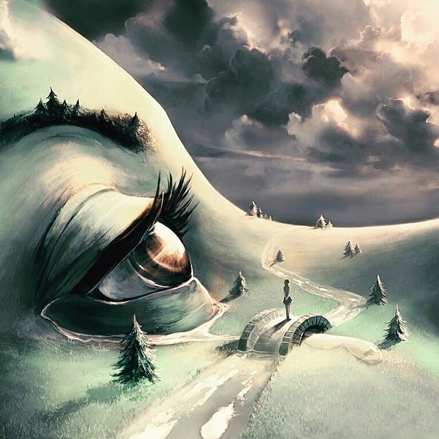 amselpick:  “After the rain….” work by Cyril Rolando …… #urbanart #portrait