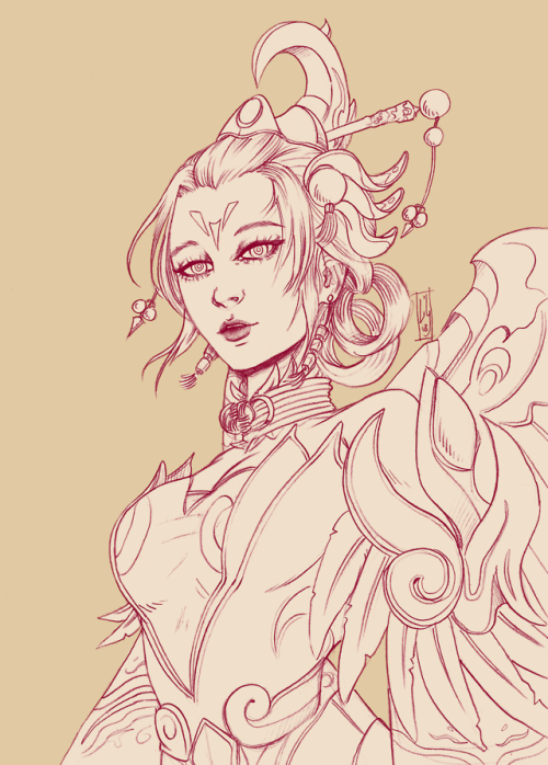 feyspeaker: Zhuque Mercy WIP!! I really, really adore this skin. I think Mercy looks so elegant and 