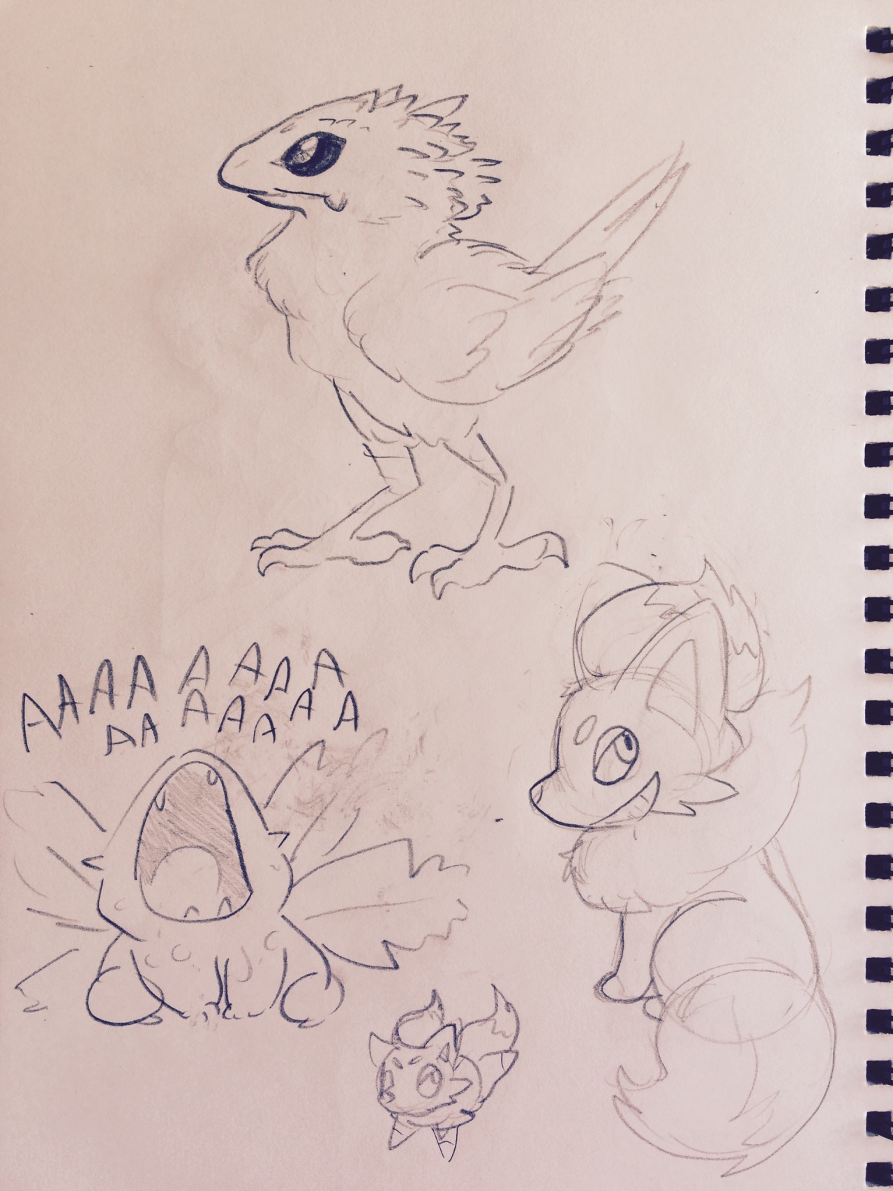 madalittle:   Some sketches from Pokepeople club last night. We played around with