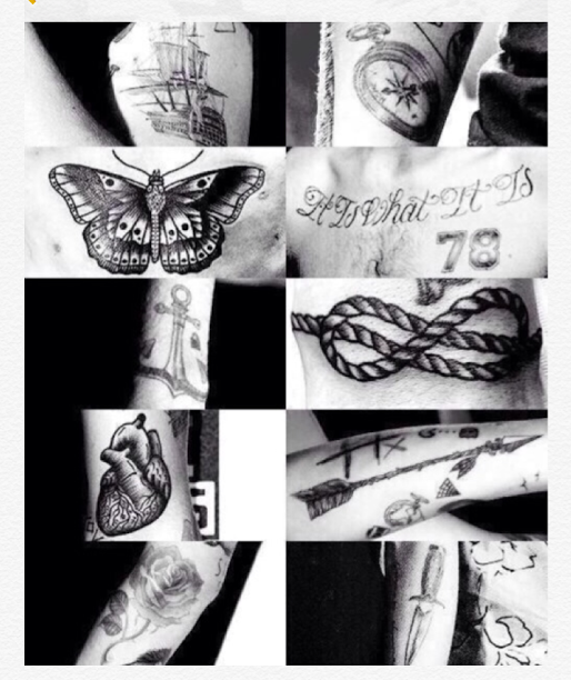 Louis Tomlinsons and Harry Styles tattoos Art Print by Naty Amity  Harry  styles tattoos Larry tattoos Harry tattoos