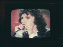 pinkfled:  Jim Morrison seen on television by Elaine Mayes, 1987.