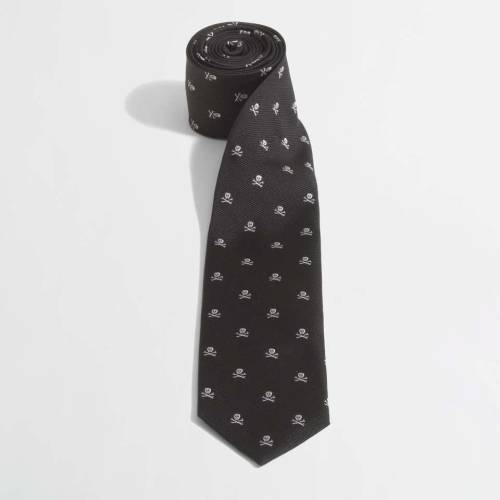 wantering-blog:Office-ready Trick or Treat    J.Crew Silk Skull and Crossbones Tie