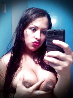 latinashunter:  Latina Huge Dark Tits Perfection