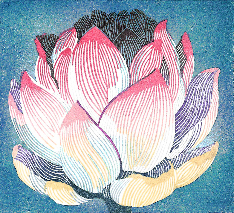 Yasuko Aoyama Print Works はす Lotus 90 100mm Eraser Prints Yasuko Aoyama
