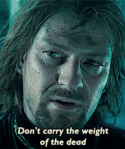 OkayOkayBUT DO YOU THINK ABOUT HOW BOROMIR PROBABLY HAD TO LEARN HOW TO DO THAT HIMSELF WHEN HE WAS 